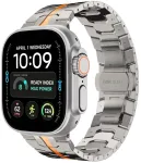 TECH-PROTECT STAINLESS APPLE WATCH 8 / 9 / 10 / 11 / 12 / SE / ULTRA (44 / 45 / 46 / 49 MM) titano/oranžinė