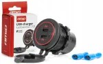 Camelion Automobilinis įkroviklis su 2xusb-c lizdais, atsparus vandeniui, su jungikliu 12v 24v