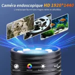 Endoskopinė kamera su ap&scaron;vietimu 10 m, Aopick 1920 Hd endoskopinė kamera mobiliajam telefonui su 8 Led lemputėmis, vandeniui atspari Ip67 inspekcinė kamera be Wifi, skirta Android ir Ios, plan&scaron;etiniam kompiuteriui (32,8
