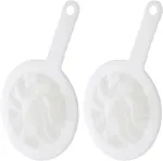 2 vnt. plastikinis virtuvinis ko&scaron;tuvas smulkiu tinkleliu 100/200/400 tinklelio filtras su rankena ir kabliuku maisto filtras sėkloms, uogienei, miltams, jogurtui, sojų pieno aparatui 24 x 15 cm (400 tinklelių)