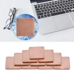 Ciciglow varinė &scaron;ilumne&scaron;io poveržlė, 10 vnt., 20 x 20 mm Gpu Cpu terminė varinė &scaron;ilumne&scaron;io pagalvėlė, 401 W/mk 0,3/0,5/0,8/1,0/1,2/1,5 mm ne&scaron;iojamam stacionariam kompiuteriui (1 mm)