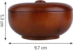 Jenngaoo medinis skutimosi dubuo, skutimosi putų dubuo su dangteliu - vyri&scaron;kas skutimosi dubuo dovanai - 9.7 cm x 5.3 cm