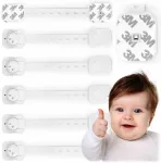 Ricokids spintelių atidarymo apsaugos, 6 vnt., baltos spalvos, vaikų apsauga
