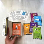 Stack 52 jogos pratimų kortelės: sukurtos sertifikuoto jogos mokytojo, su vaizdo instrukcijomis, pradedantiesiems ir pažengusiems, gerina fizinę formą ir lankstumą (mega pakuotė)