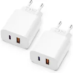 Usb c įkroviklis su usb adapteriu [2 in 1] 2 vnt. įkrovimo adapterių rinkinys, skirtas iphone/ipad/ausinėms/mobiliųjų telefonų maitinimo &scaron;altiniui, kelių įkrovimo ki&scaron;tukų pd 3.0 greitas įkroviklio lizdas usb-c ki&scaron;tukinis įkroviklis, be