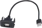 Prailginimo laidas, usb prailginimo laidas, automobilinis usb prievadas, lizdas, lankstus prailginimo laidas, įkrovimo adapteris, įleidžiamas montuojamas prietaisų skydelis