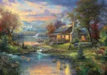 Dėlionė Thomas Kinkade "nature's Paradise", 500 detalių, nostalginiame dėkle
