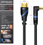 Csl 8k Hdmi 2.1 Kabelis, Kampinis 90&deg;, 48 Gbps, 2m