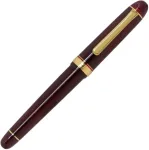 Platinum Century Gold Trim Bourgogne japoni&scaron;kas plunksnakotis - raudonas/0.34-0.44mm/rankų Darbo/14k aukso plunksna/dovanų dėžutė/plunksnakotis Pnb15000-71m - #3776