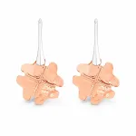 Diamond Sky Jewelry Sidabriniai auskarai moterims DiamondSky &bdquo;Clover (Golden Shadow)&bdquo; su Swarovski kristalais