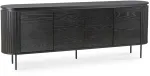 Mebel Elite Komoda BECK, 4 durų, 200 cm, juoda
