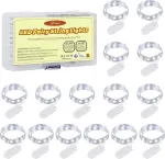 Led dekoratyvinės lemputės su baterijomis, 15 vnt., 2 m, 20 led, varinė viela, ip67 vandeniui atsparios dekoratyvinės lemputės vakarėliams, vestuvėms, kalėdinėms dekoracijoms, ap&scaron;vietimo atmosferai