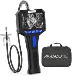 Endoskopinė kamera su ap&scaron;vietimu, 1080p 3,5 colio endoskopinė inspekcinė kamera, ip67 pramoninis endoskopas 210&deg; dvipusis pasukamas 6,2 mm endoskopas