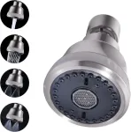 Mai&scaron;ytuvo priedas Brushed Nickel su 4 pur&scaron;kimo režimais, 360&deg; pasukamas aeratoriaus vandens čiaupas su žalvario jungtimi, vandens taupiklis mai&scaron;ytuvui, aeratoriai mai&scaron;ytuvo prailginimui