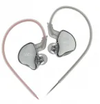 Ksix Kz edcx ausinės į ausį hi-res iem dd 10mm - sidabrinės