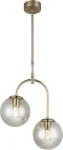 Antikvarinis lakuotas sietynas, metalinis korpusas, 18 cm skersmens stiklinis gaubtas, reguliuojamas auk&scaron;tis 75-105 cm, 2 x E27 Max 40 W, eleganti&scaron;kas ap&scaron;vietimas namų dekorui
