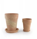 Keramikinis gėlių vazonas rudos ir smėlio spalvos atspalviai Spang 17 cm x 17 x 20 cm