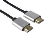 Premiumcord Slim 4k didelės spartos Hdmi kabelis + Ethernet kabelis 1 m, Video 4k 2160p, Full Hd 1080p, Deep Colour, 3d, Arc, Hdr, Dolby Truehd, 10.2 Gbps, paauksuotos jungtys, juodas