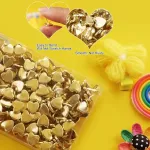 Fihodone 200 &scaron;irdelės formos mai&scaron;elių spaustukų rinkinys, scrapbooking'o brads apvalios galvutės spaustukai, ra&scaron;to spaustukai, metaliniai raidžių spaustukai, sandarinimo spaustukai amatams, papuo&scaron;imams ir "pasidaryk pats" (auksiniai)