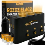 Automobilinis įkroviklis 12-24v su 4 Usb prievadais ir 3.0qc