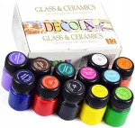 Dekorator Dažų rinkinys stiklui ir keramikai 12x20 ml Decola