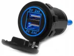Motociklinis Usb lizdas 12v dvigubas įkroviklis 2xusb gaubtas motoroleris Led