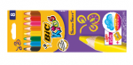 Bic Spalvoti pie&scaron;tukai Supersoft, 8 spalvų rinkinys, su drožtuku