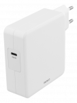 DELTACO 87W USB-C maitinimo &scaron;altinis, greitas įkrovimas, USB-C PD, baltas / USBC-AC117