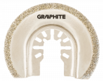 Grąžtas Graphite Pusapvalis diskas 65 mm, HCS, galvanizuota deimanto dulkių danga