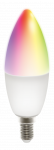 DELTACO SMART HOME LED lempa, E14, WiFI 2.4GHz, 5W, 470lm, pritemdoma, 2700K-6500K, 220-240V, RGB SH-LE14RGB