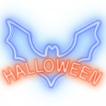 Neon PLEXI LED HALLOWEEN mėlyna raudona NNE17 Neolia