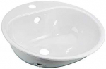 Alape Įleidžiamas praustuvas, d=475 mm, emaliuotas plienas, baltas