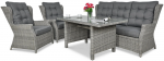 Lauko baldų komplektas TRIVENTO DINING 3, Stone Pilkas