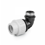 Jungtis alkūnė Bradas PE vamzdžiams 63mm/2" vid.sr., PN16