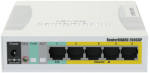 &Scaron;akotuvas MikroTik RB260GSP | Jungiklis | CSS106-1G-4P-1S, 5x RJ45 1000 Mb/s, 1x SFP, 4x pasyvus PoE