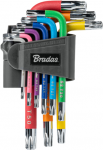 TORX raktų rinkinys Bradas TX 10-50 mm, multicolour / short, 9 vnt.