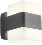 Sieninis &scaron;viestuvas 14,8W LED sieninis lauko &scaron;viestuvas TOK, tamsiai pilkas, 3000K, IP44