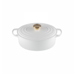 Tro&scaron;kintuvas Le Creuset Signature, ovalus, 27 cm, 4,1 l, baltas