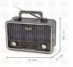 Retro radijo imtuvas KEMEI MD-1908BT