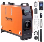 12V 8kW Dyzelinis Oro &Scaron;ildytuvas, LCD Termostatas, Nuotolinio Valdymo Pultas