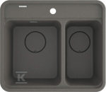 Granitinė virtuvinė plautuvė Deante Momi, ZKM_T503, Anthracite metallic