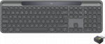 Logitech Signature Slim Solar+ K980 verslui Belaidė klaviatūra, RF+Bluetooth, JAV tarptautinis, grafito spalvos