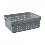 Plastikinė dėžė Seoul M NHG 13.1x26.8x35.7cm pilka