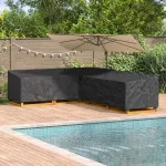 Baldų uždangalas Juodas 355 x 275 x 80 cm 210D Oksfordo audinys