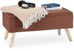 Relaxdays Laikymo suoliukas, 39.5x79.5x39.5 cm, pilka