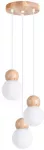 Pakabinamas &scaron;viestuvas Sollux Lighting Lempos pakabos PEKKA 3P blanc/bois naturel