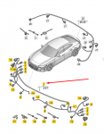 VAG Audi E Tron GT laidų rinkinys priekinio bamperio originalus 4J3971095M