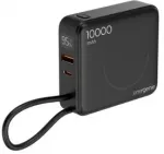 Gembird PB10-WPC15-LCD-01 greito įkrovimo i&scaron;orinė baterija su belaidžiu įkrovikliu, 20W, 10000 mAh, juodas