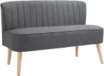 Koduva 2 vietų sofa, pilka, 117 cm, lininės i&scaron;vaizdos audinys