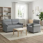 Sofa Sofos komplektas 2 vnt. &Scaron;viesiai pilka Audinys